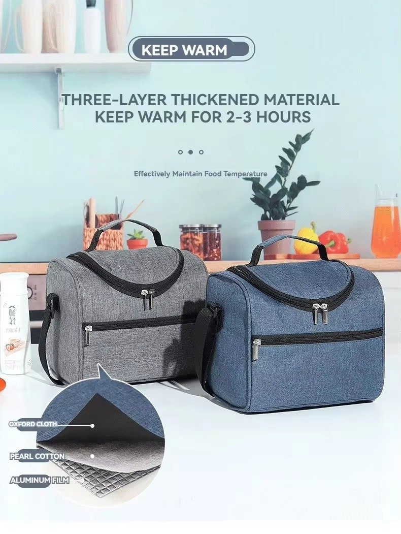 Insulated Lunch Bag Thicken Oxford Aluminum Foil Insulation Picnic Camping Oxford Fresh-keeping Food Cooler - product detail