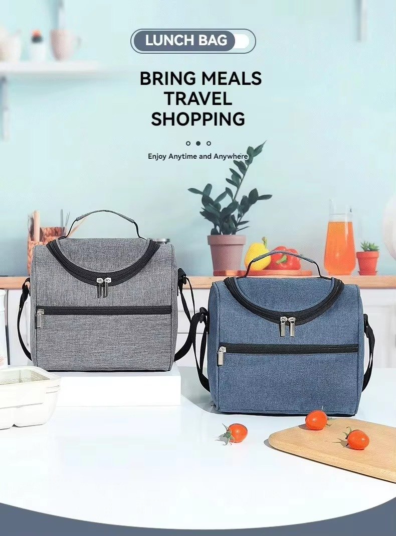 Insulated Lunch Bag Thicken Oxford Aluminum Foil Insulation Picnic Camping Oxford Fresh-keeping Food Cooler - product detail