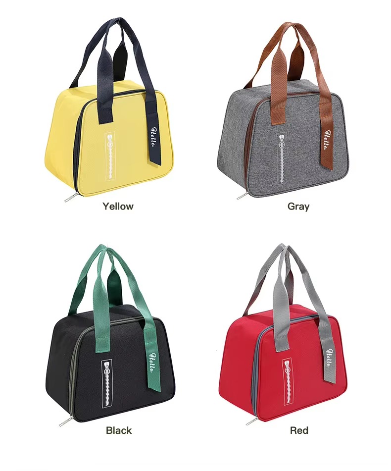 Trapezoidal Insulated Lunch Bag with Inner Mesh Pocket product detail
