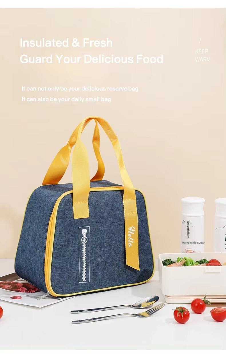 Trapezoidal Insulated Lunch Bag with Inner Mesh Pocket product detail