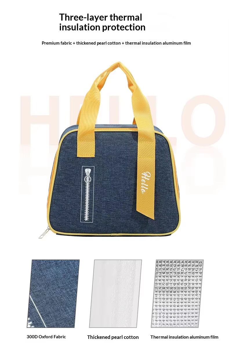 Trapezoidal Insulated Lunch Bag with Inner Mesh Pocket product detail