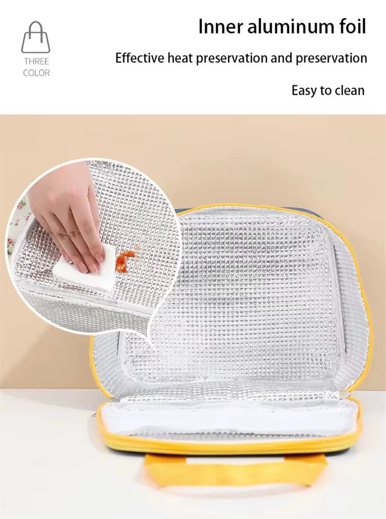 Trapezoidal Insulated Lunch Bag with Inner Mesh Pocket product detail