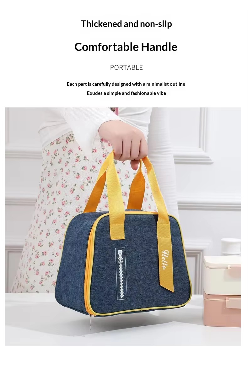 Trapezoidal Insulated Lunch Bag with Inner Mesh Pocket product detail