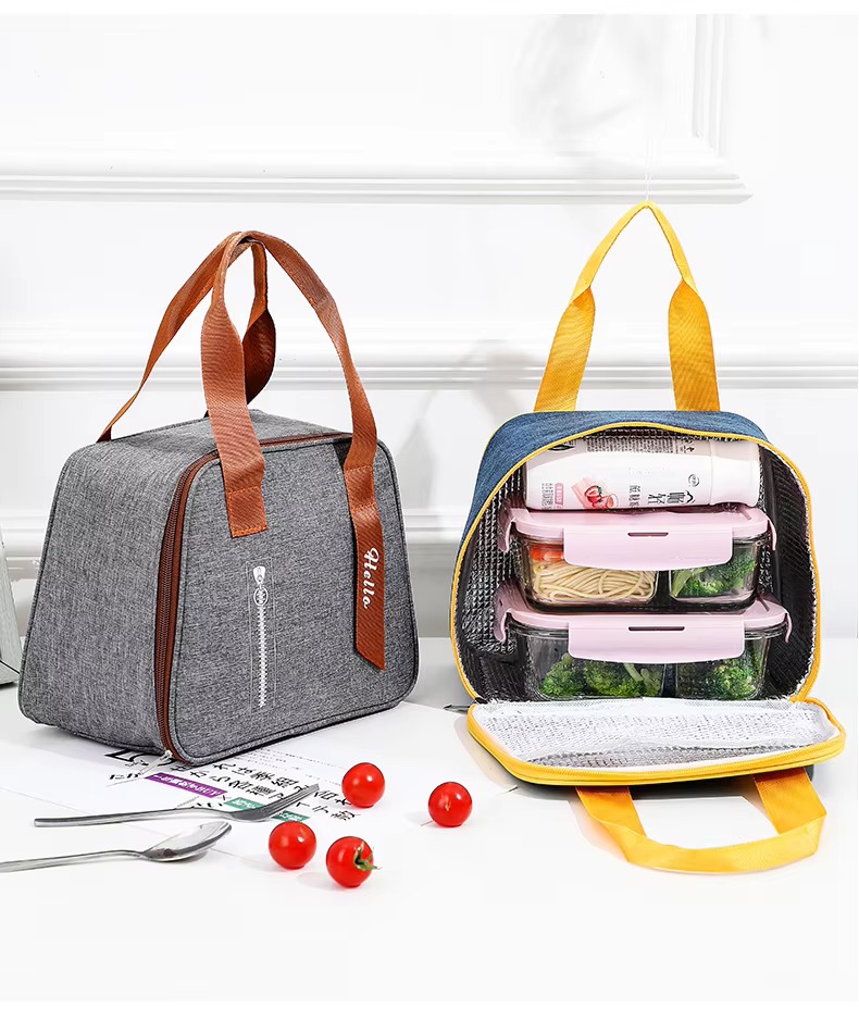 Trapezoidal Insulated Lunch Bag with Inner Mesh Pocket product detail
