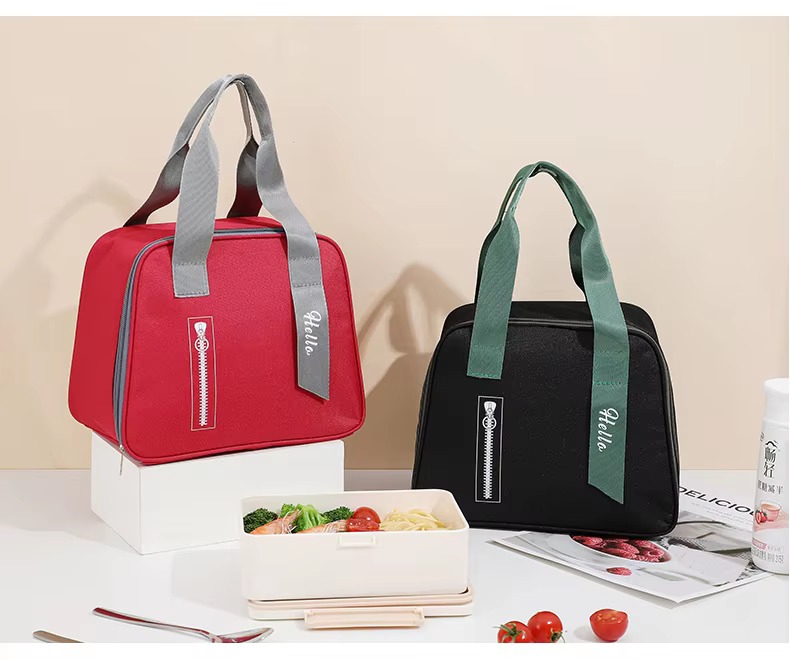 Trapezoidal Insulated Lunch Bag with Inner Mesh Pocket product detail