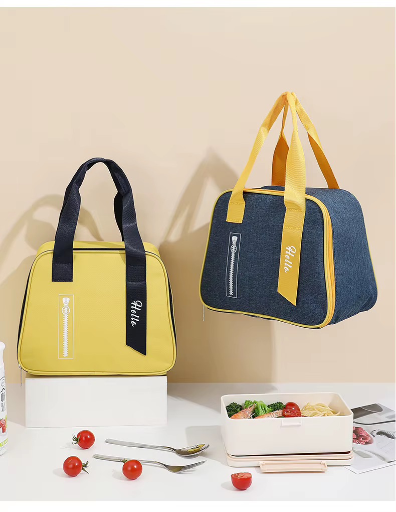 Trapezoidal Insulated Lunch Bag with Inner Mesh Pocket product detail