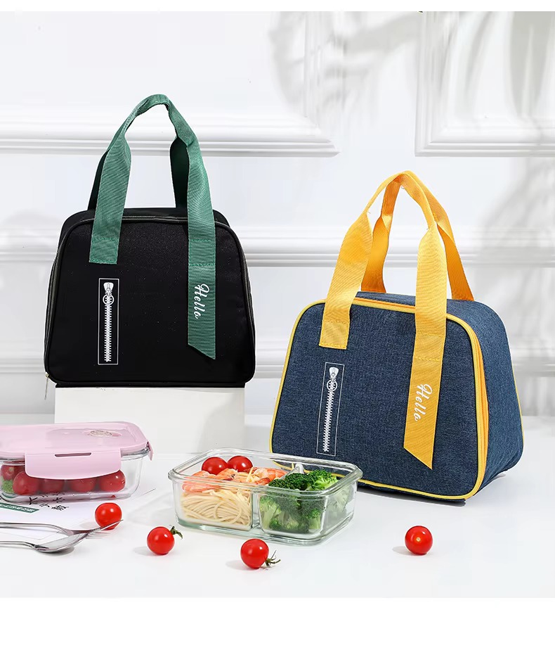 Trapezoidal Insulated Lunch Bag with Inner Mesh Pocket product detail