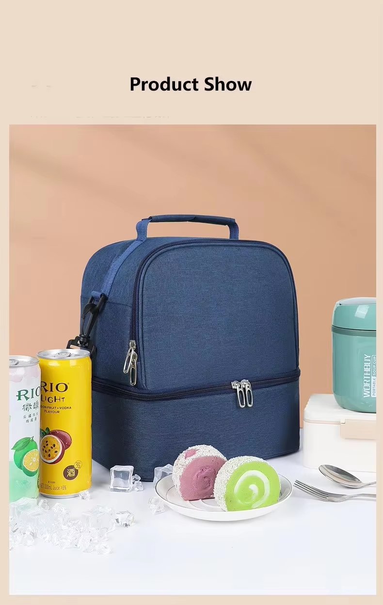 Large Cooler Lunch Bag for Outdoor with Long Shoulder Strap Insulated Picnic and Ladies - product detail