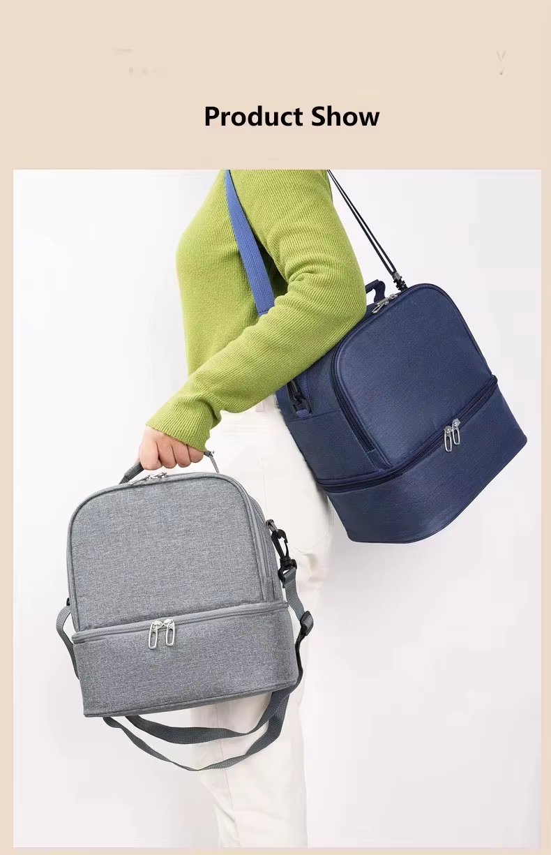 Large Cooler Lunch Bag for Outdoor with Long Shoulder Strap Insulated Picnic and Ladies - product detail