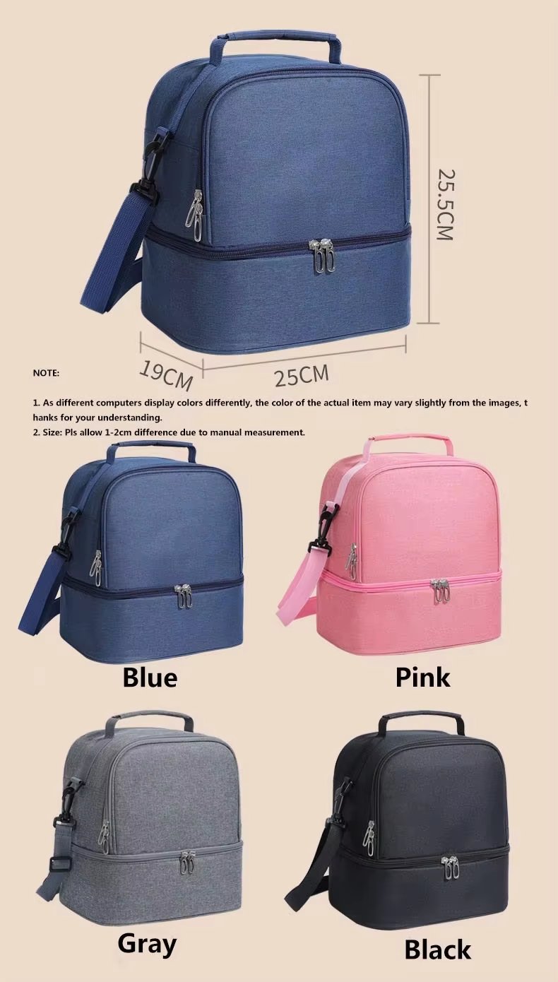 Large Cooler Lunch Bag for Outdoor with Long Shoulder Strap Insulated Picnic and Ladies - product detail