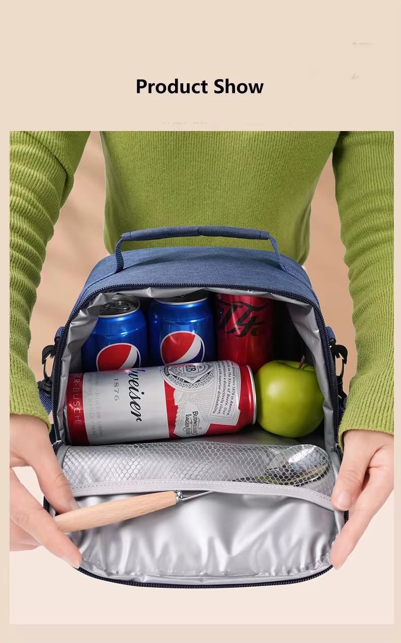 Large Cooler Lunch Bag for Outdoor with Long Shoulder Strap Insulated Picnic and Ladies - product detail