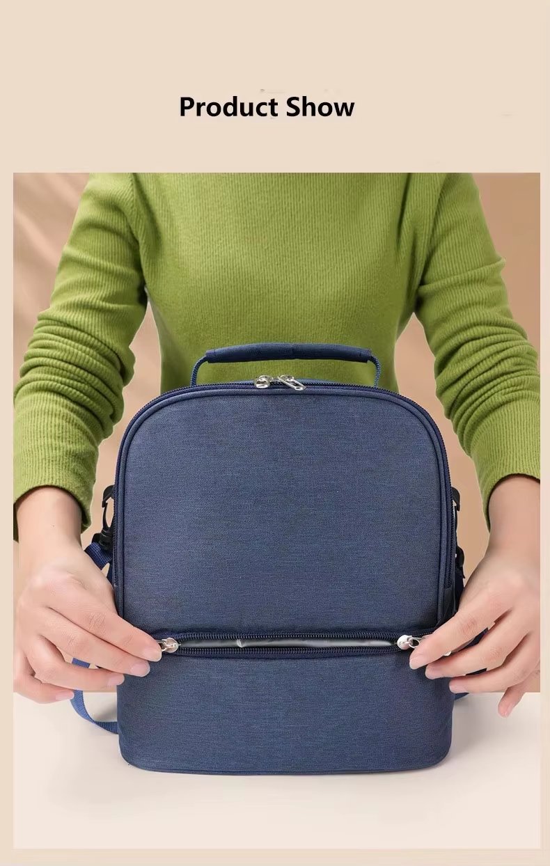 Large Cooler Lunch Bag for Outdoor with Long Shoulder Strap Insulated Picnic and Ladies - product detail