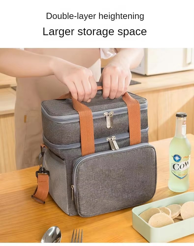 Reusable Thermal Insulated Fresh-keeping Lunch Cooler Bags Backpack Insulation Outdoor Picnic Beach Bag - product detail