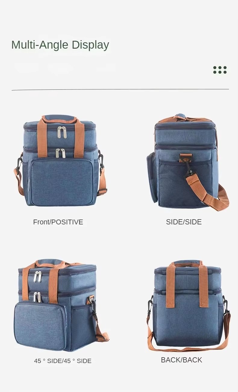 Reusable Thermal Insulated Fresh-keeping Lunch Cooler Bags Backpack Insulation Outdoor Picnic Beach Bag - product detail