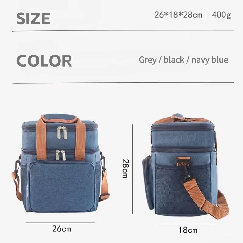 Reusable Thermal Insulated Fresh-keeping Lunch Cooler Bags Backpack Insulation Outdoor Picnic Beach Bag - product detail