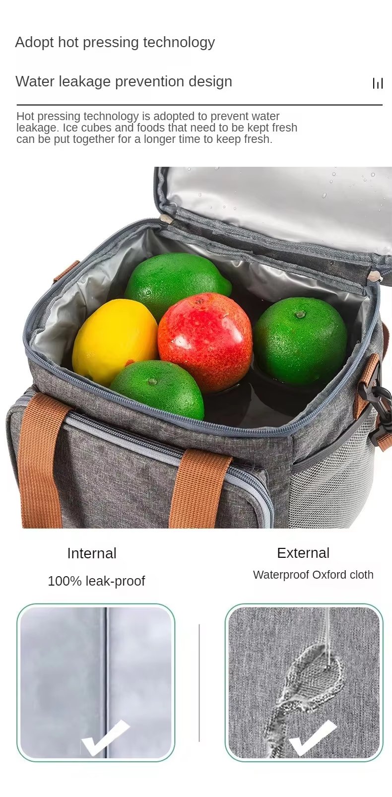 Reusable Thermal Insulated Fresh-keeping Lunch Cooler Bags Backpack Insulation Outdoor Picnic Beach Bag - product detail