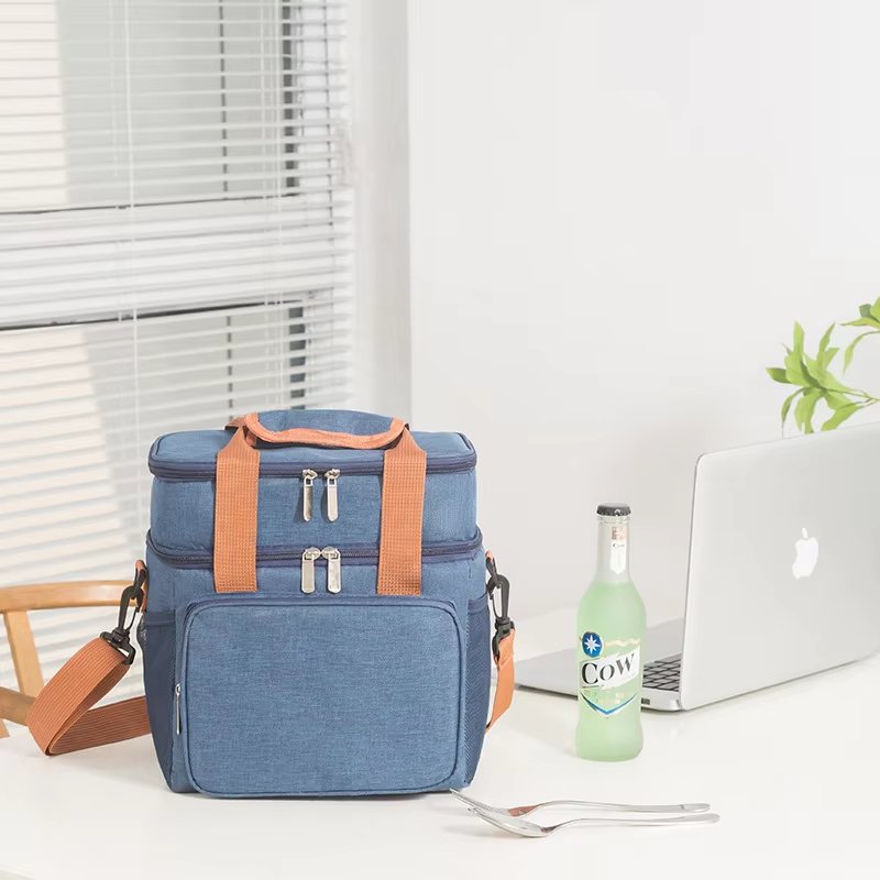 Reusable Thermal Insulated Fresh-keeping Lunch Cooler Bags Backpack Insulation Outdoor Picnic Beach Bag - product detail