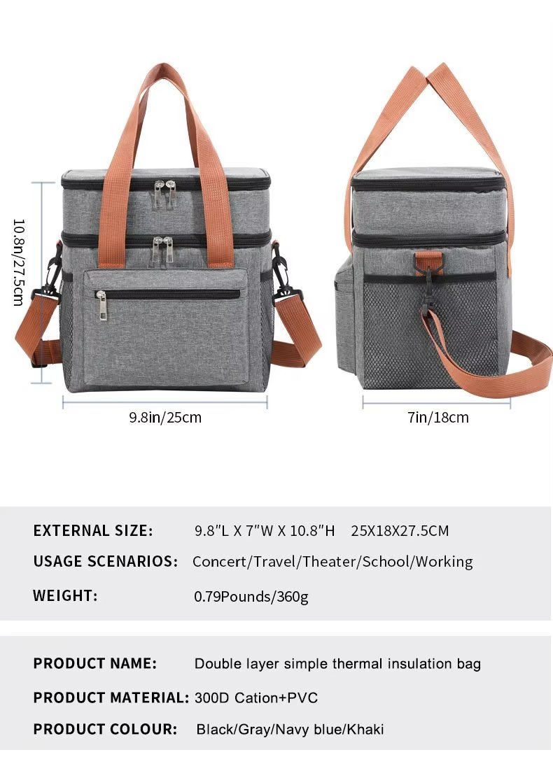 New Reusable Waterproof Lightweight Lunch Bag Picnic Insulated Backpack Portable Leak-Proof Aluminum Foil Cooler Bags for Foo - product detail