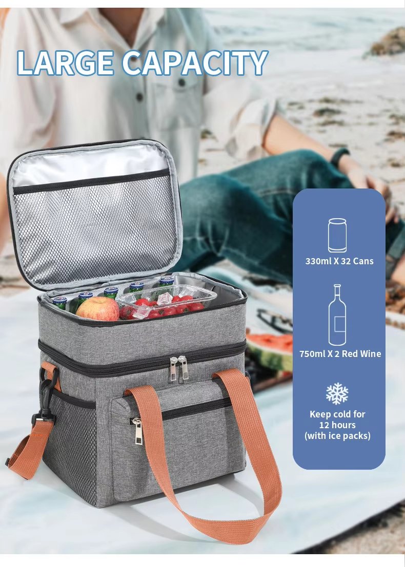 New Reusable Waterproof Lightweight Lunch Bag Picnic Insulated Backpack Portable Leak-Proof Aluminum Foil Cooler Bags for Foo - product detail