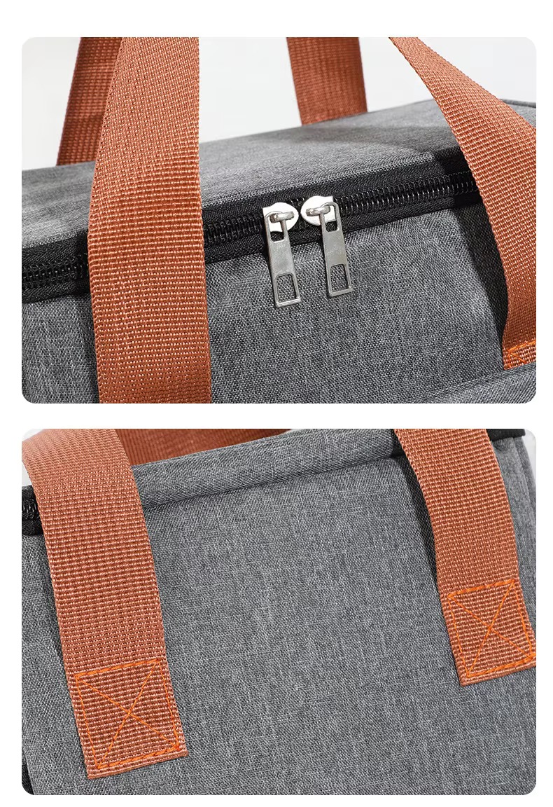 Square Insulated Crossbody Cooler Bag with Mesh Pocket product detail