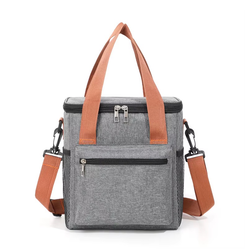Square Insulated Crossbody Cooler Bag with Mesh Pocket product detail