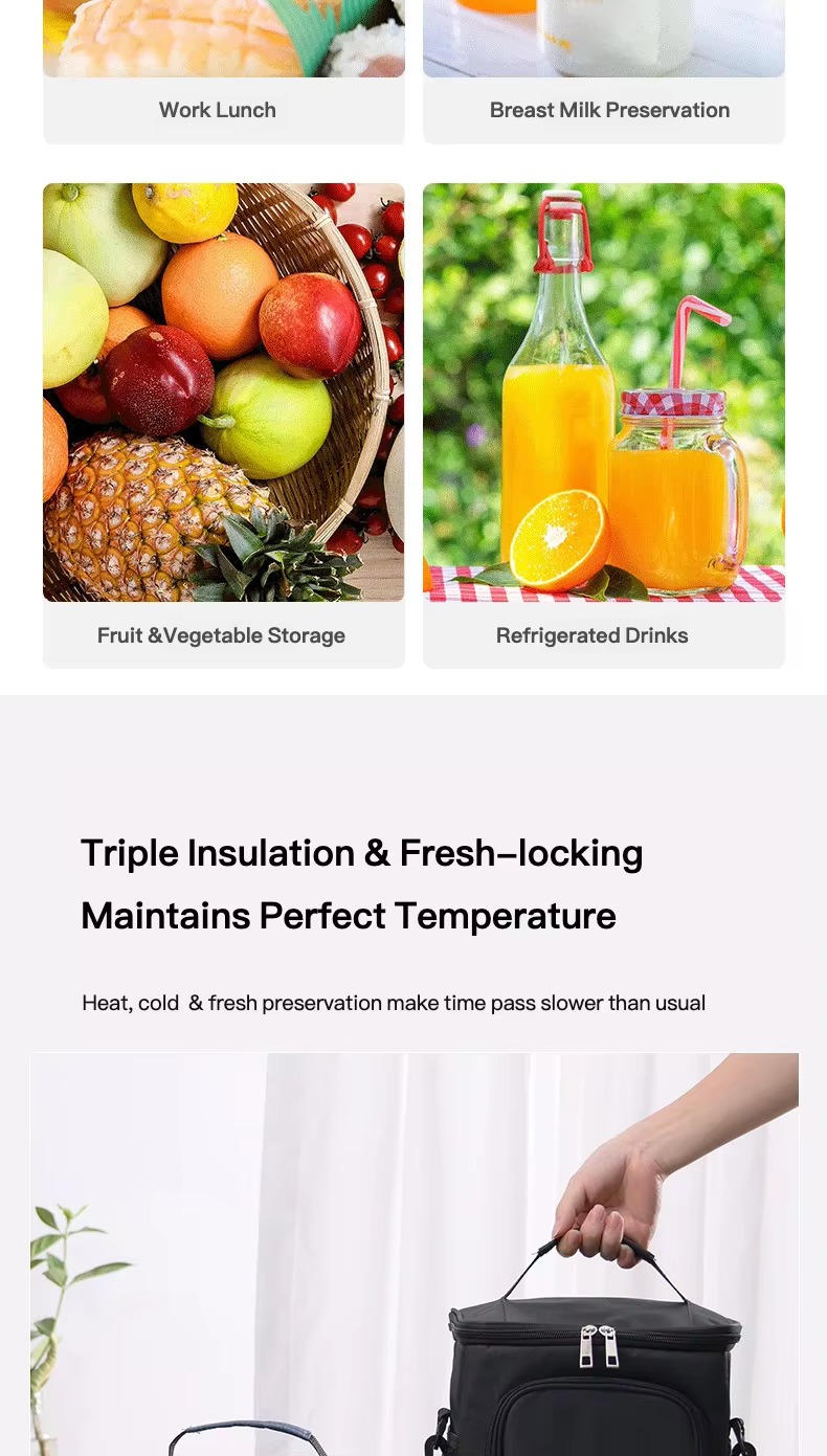 suitable scenarios icons for work lunch breast milk preservation fruit storage and refrigerated drinks