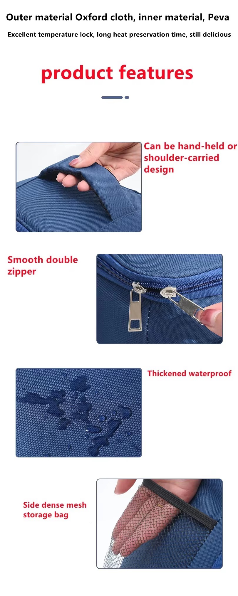 color options blue and gray bags side by side
