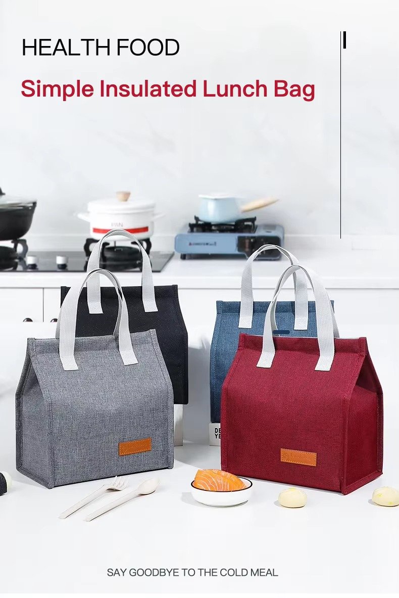 Minimalist Style Insulated Lunch Bag Waterproof Portable Thermal Picnic Tote Cooler Bag for Kids School Students Office Workers product detail