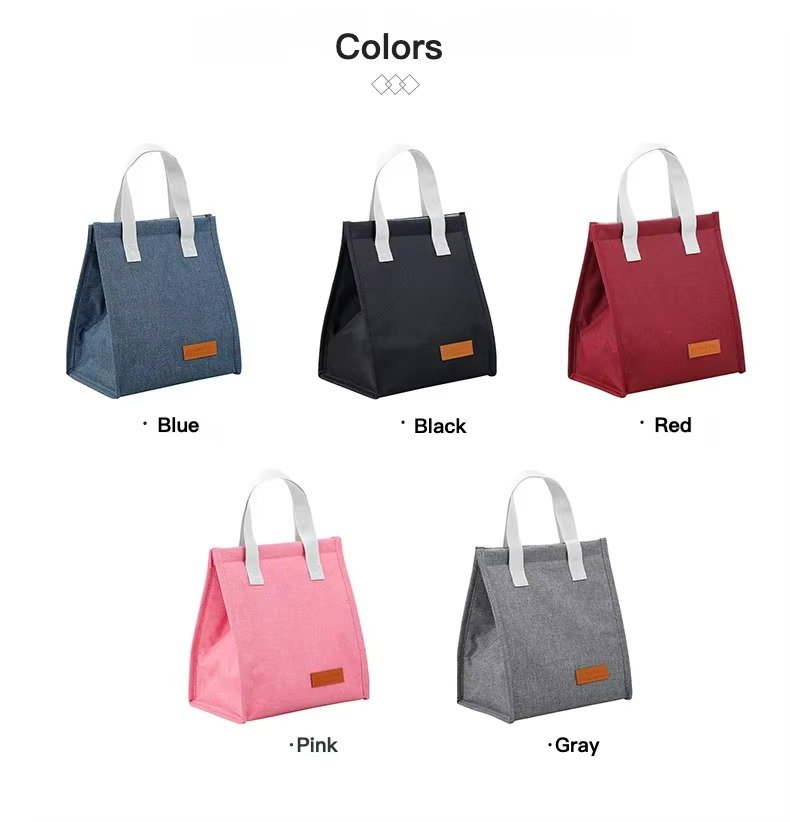 Minimalist Style Insulated Lunch Bag Waterproof Portable Thermal Picnic Tote Cooler Bag for Kids School Students Office Workers product detail