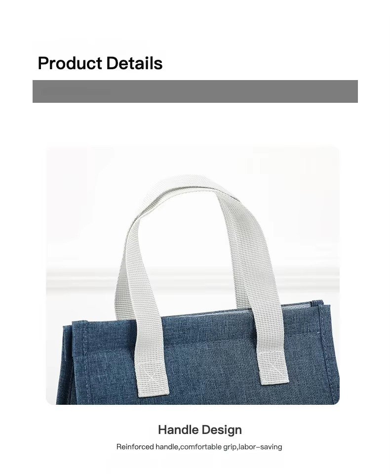 Minimalist Style Insulated Lunch Bag Waterproof Portable Thermal Picnic Tote Cooler Bag for Kids School Students Office Workers product detail