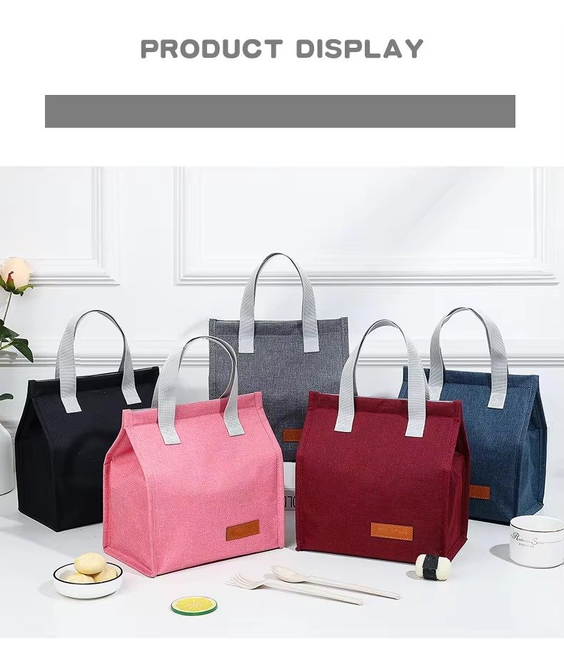 Minimalist Style Insulated Lunch Bag Waterproof Portable Thermal Picnic Tote Cooler Bag for Kids School Students Office Workers product detail