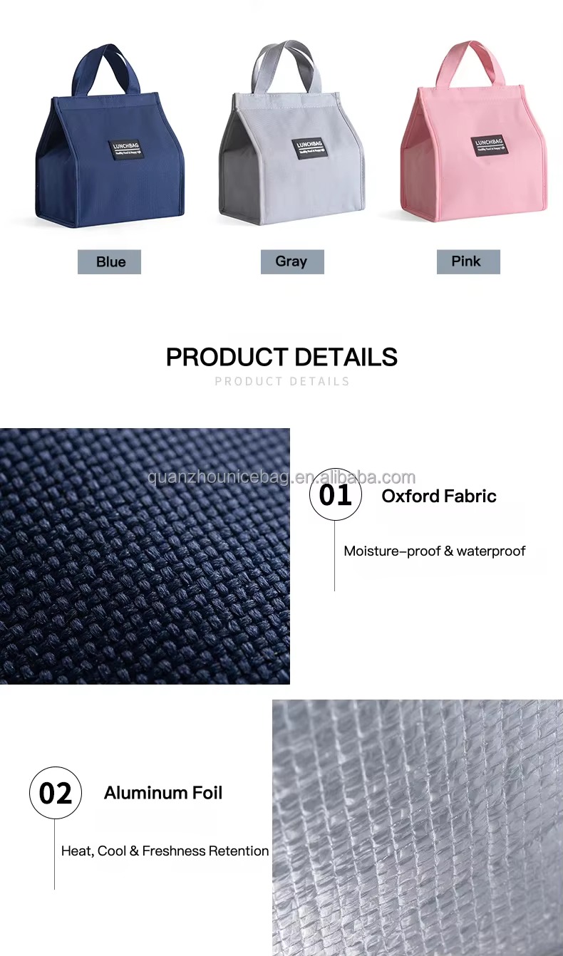 blue gray and pink color swatches with oxford fabric and aluminum foil close-ups
