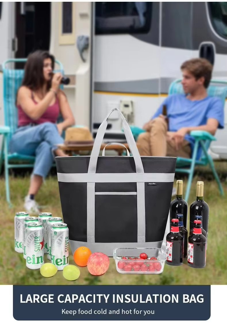 New Designer Waterproof Outdoor Cooler Bag Thicken Aluminum Foil Insulation Picnics Camping Fresh-keeping Food Lunch Bag - product detail