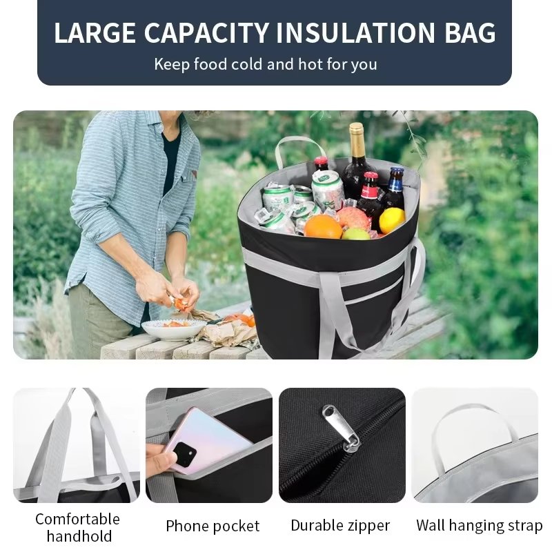 New Designer Waterproof Outdoor Cooler Bag Thicken Aluminum Foil Insulation Picnics Camping Fresh-keeping Food Lunch Bag - product detail
