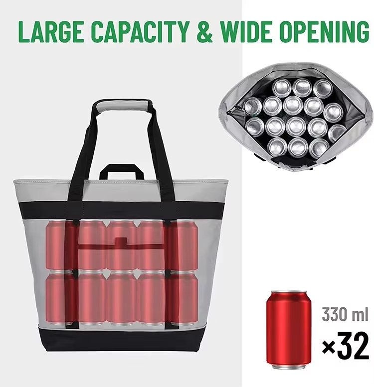 New Designer Waterproof Outdoor Cooler Bag Thicken Aluminum Foil Insulation Picnics Camping Fresh-keeping Food Lunch Bag - product detail