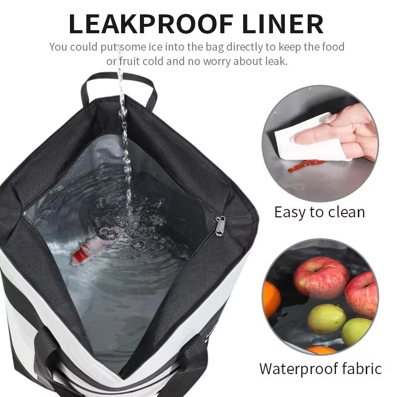 New Designer Waterproof Outdoor Cooler Bag Thicken Aluminum Foil Insulation Picnics Camping Fresh-keeping Food Lunch Bag - product detail