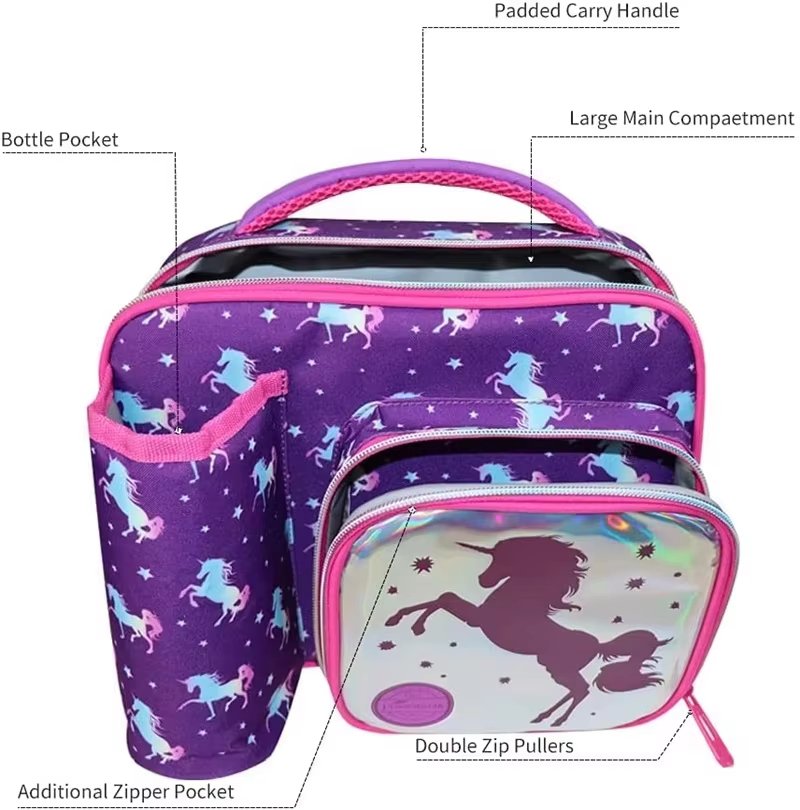 Waterproof Food Lunch Box Portable Leakproof Aluminum Foil Thermal Insulated Cooler Bag for Office Picnic - product detail