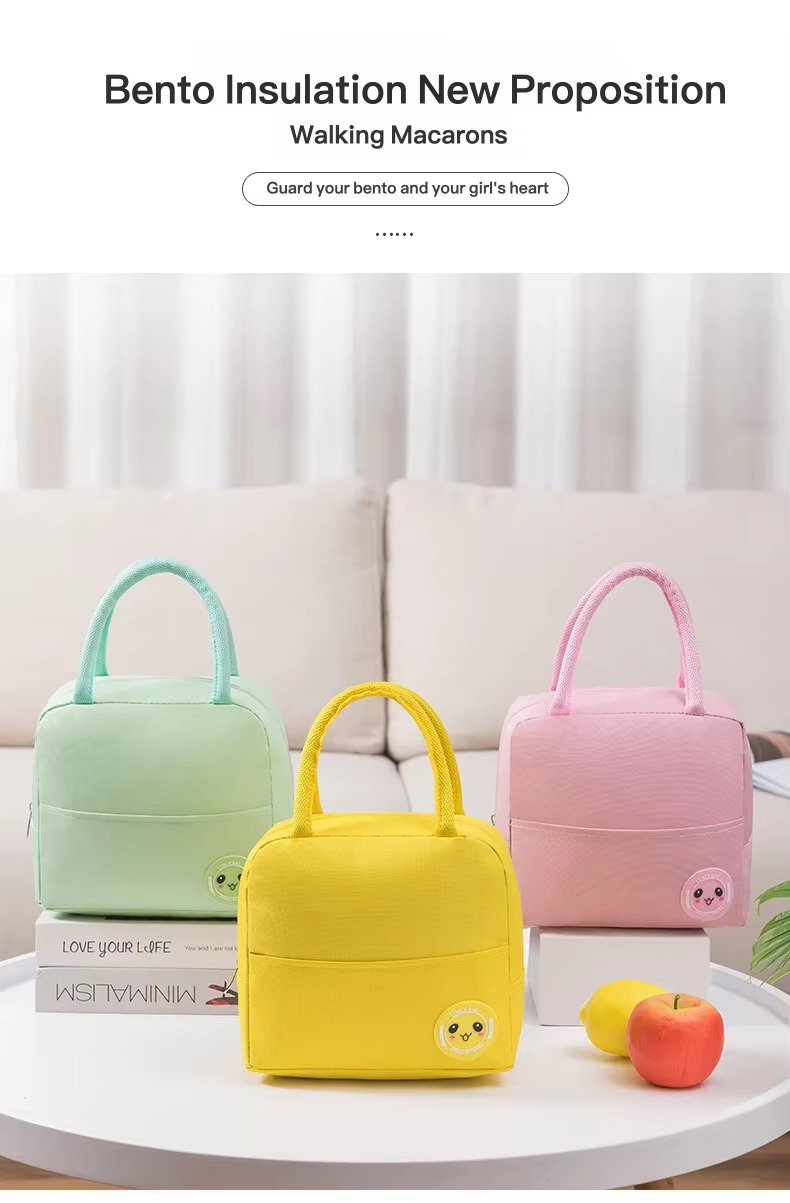 Custom Logo Waterproof Aluminum Foil Insulated Picnic Cooler Bag Hand Carry Thermal Insulation Lunch Box Bag for Kids Student product detail