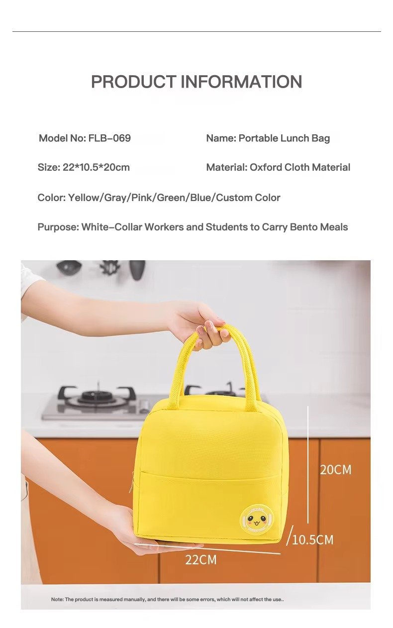 Custom Logo Waterproof Aluminum Foil Insulated Picnic Cooler Bag Hand Carry Thermal Insulation Lunch Box Bag for Kids Student product detail