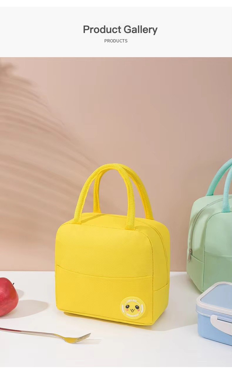 Custom Logo Waterproof Aluminum Foil Insulated Picnic Cooler Bag Hand Carry Thermal Insulation Lunch Box Bag for Kids Student product detail