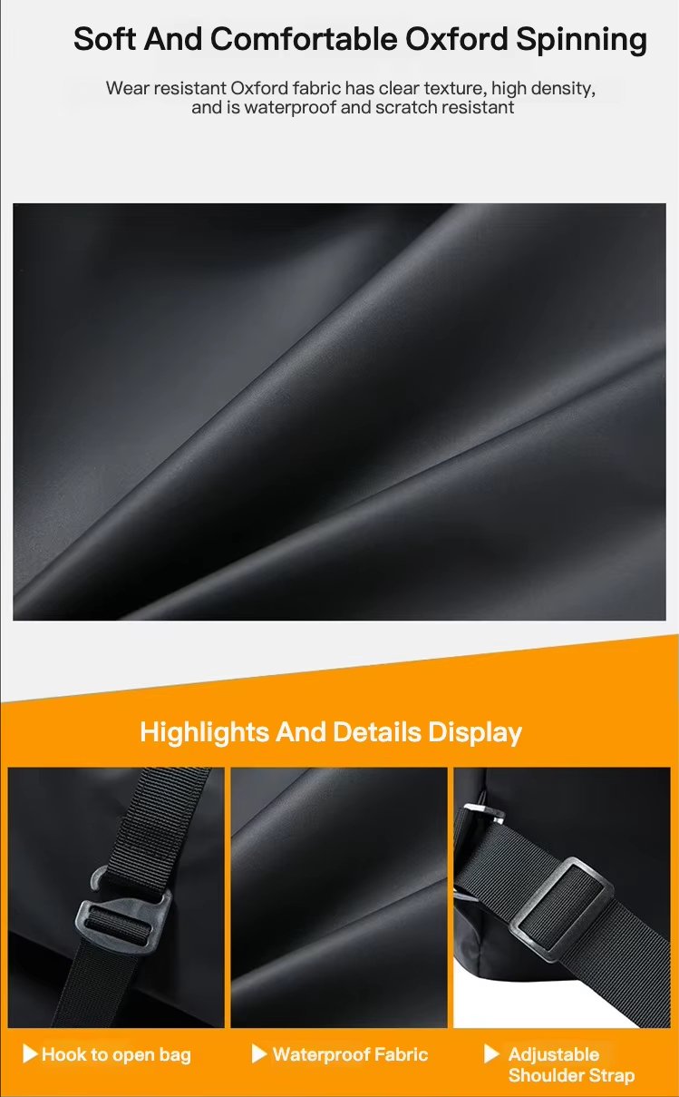 Water-Resistant Large Capacity Modern Business Travel Oxford Roll Top Backpack product detail