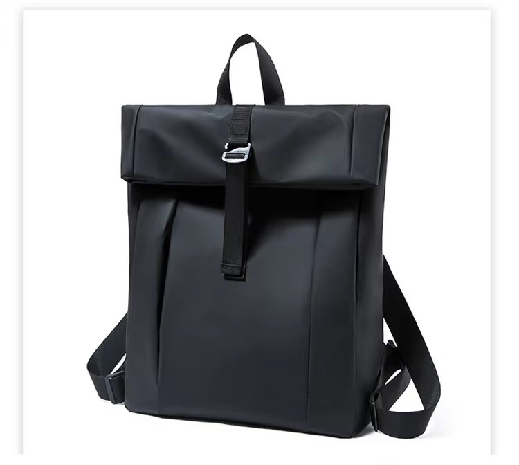 Water-Resistant Large Capacity Modern Business Travel Oxford Roll Top Backpack product detail