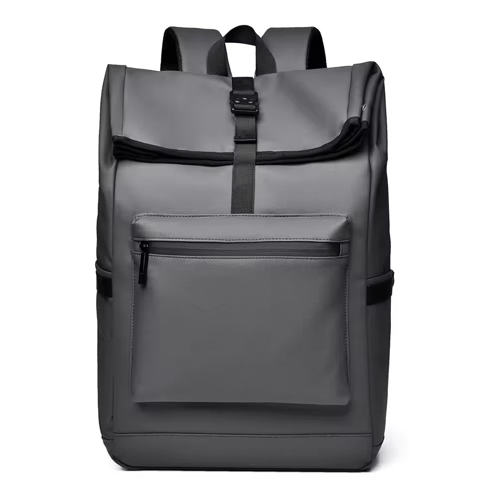 Business Travel School PU Leather Roll Top Backpack product detail