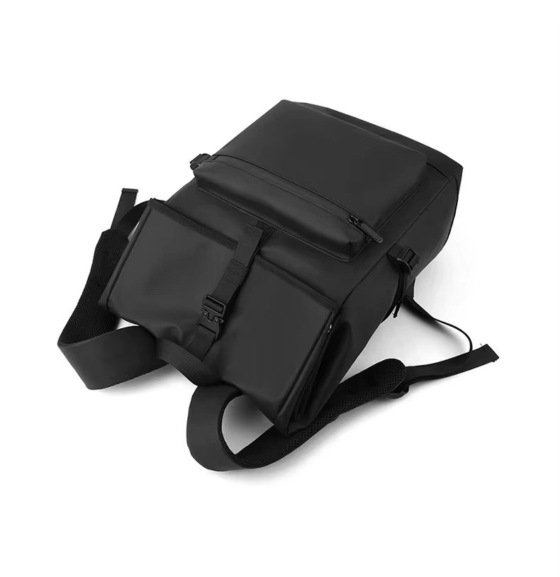 Business Travel School PU Leather Roll Top Backpack product detail