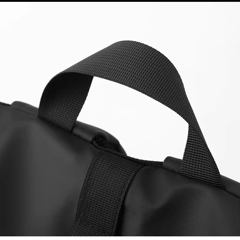 Business Travel School PU Leather Roll Top Backpack product detail
