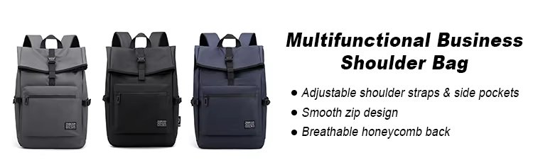 Water-Resistant Modern Outdoor Business Travel Nylon Laptop Backpack product detail