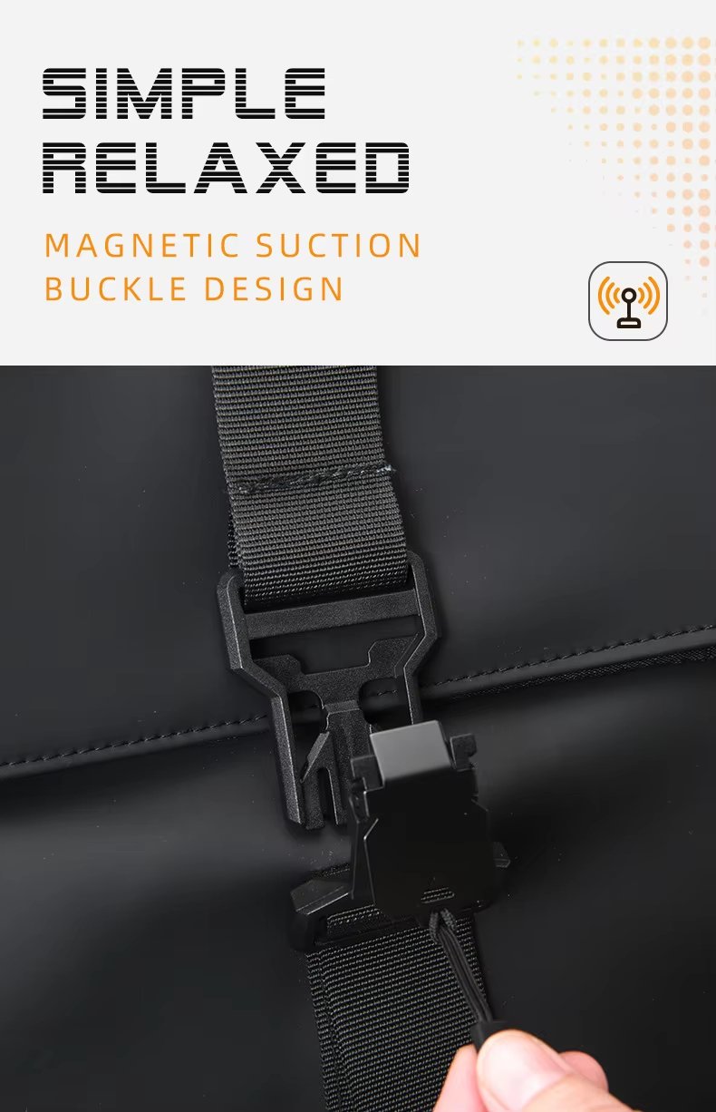 Outdoor Travel Casual PU Leather Roll Top Backpack product detail