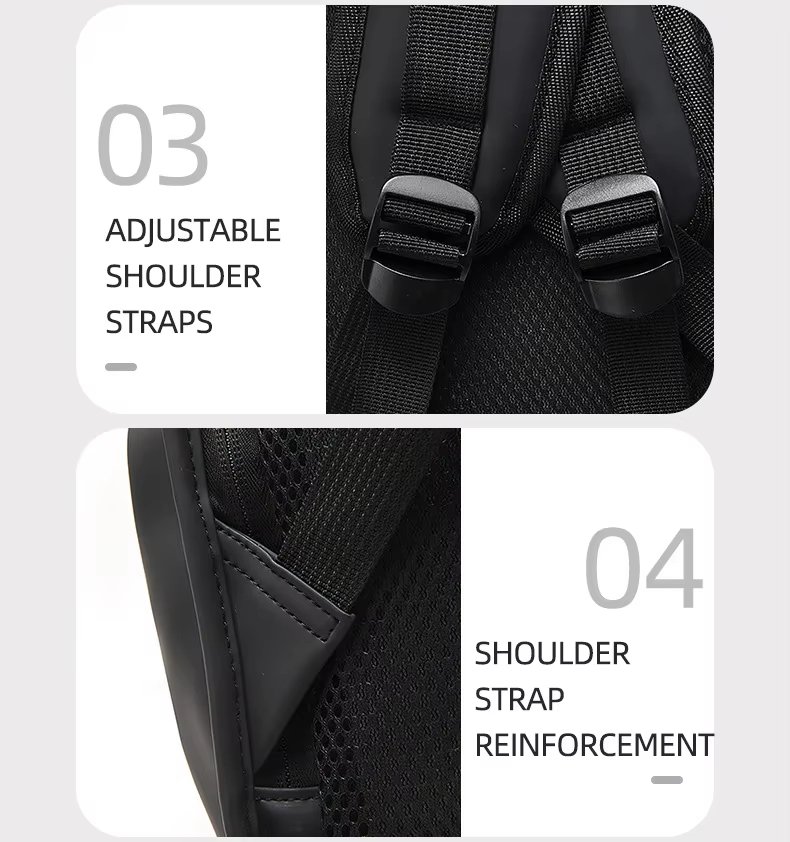 Outdoor Travel Casual PU Leather Roll Top Backpack product detail
