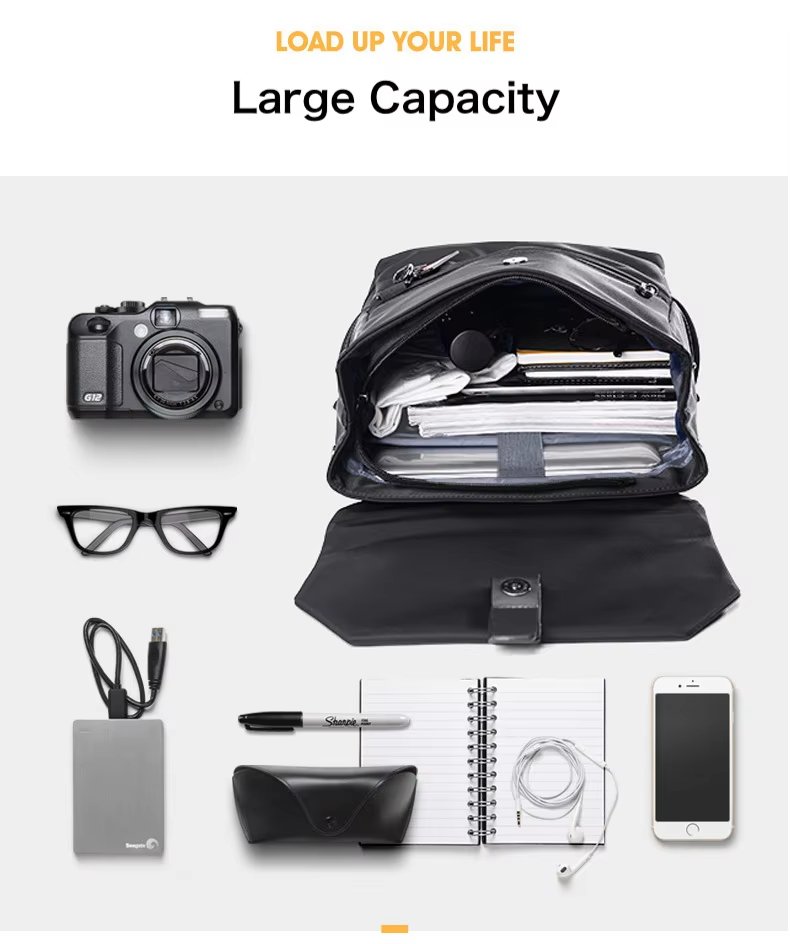 Water-Resistant Large Capacity Lightweight USB Modern Oxford Laptop Backpack product detail