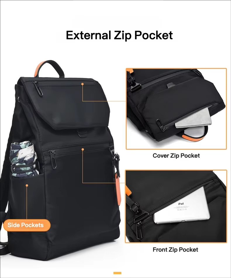 Water-Resistant Large Capacity Lightweight USB Modern Oxford Laptop Backpack product detail
